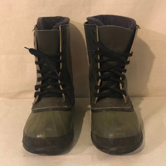 Size 10 Men's Green Sorel Premium Waterproof Warm Lining Boots - Picture 5 of 9